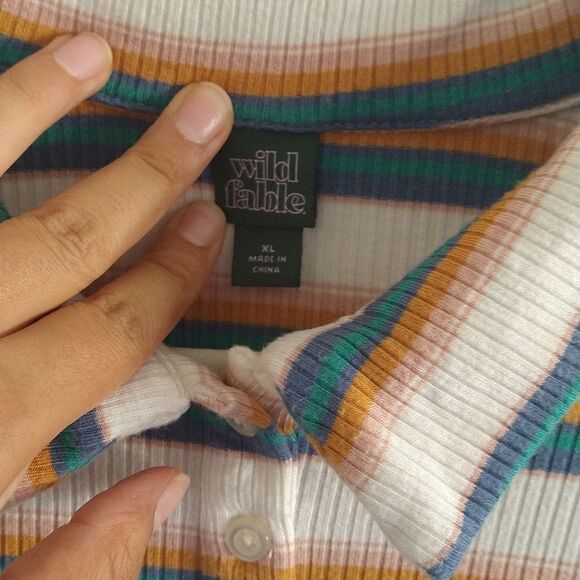 Wild Fable Stripe Bodysuit size XL - Picture 4 of 5